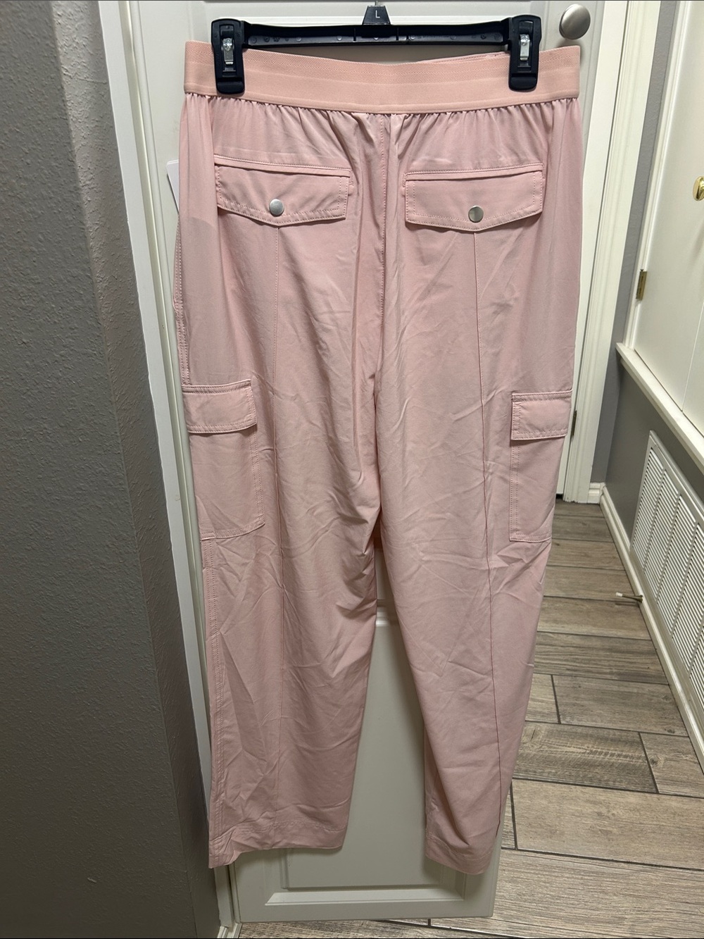 Athleta NWT Vienna Cargo PANTS Pink High Rise Straight-Leg Trousers Size 10 - Picture 5 of 16